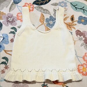 ANTHRO White Knitted Top